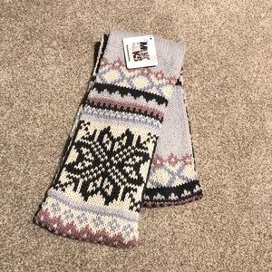 Muk Luks Knit Infinity Scarf Reversible Knitted
